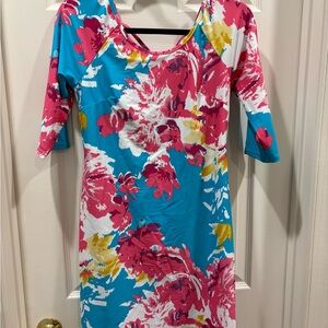 Aryah | Size Small | Floral Crossback Designer Inspired Dress